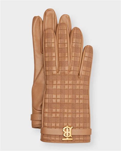 burberry check leather gloves|burberry gloves size chart.